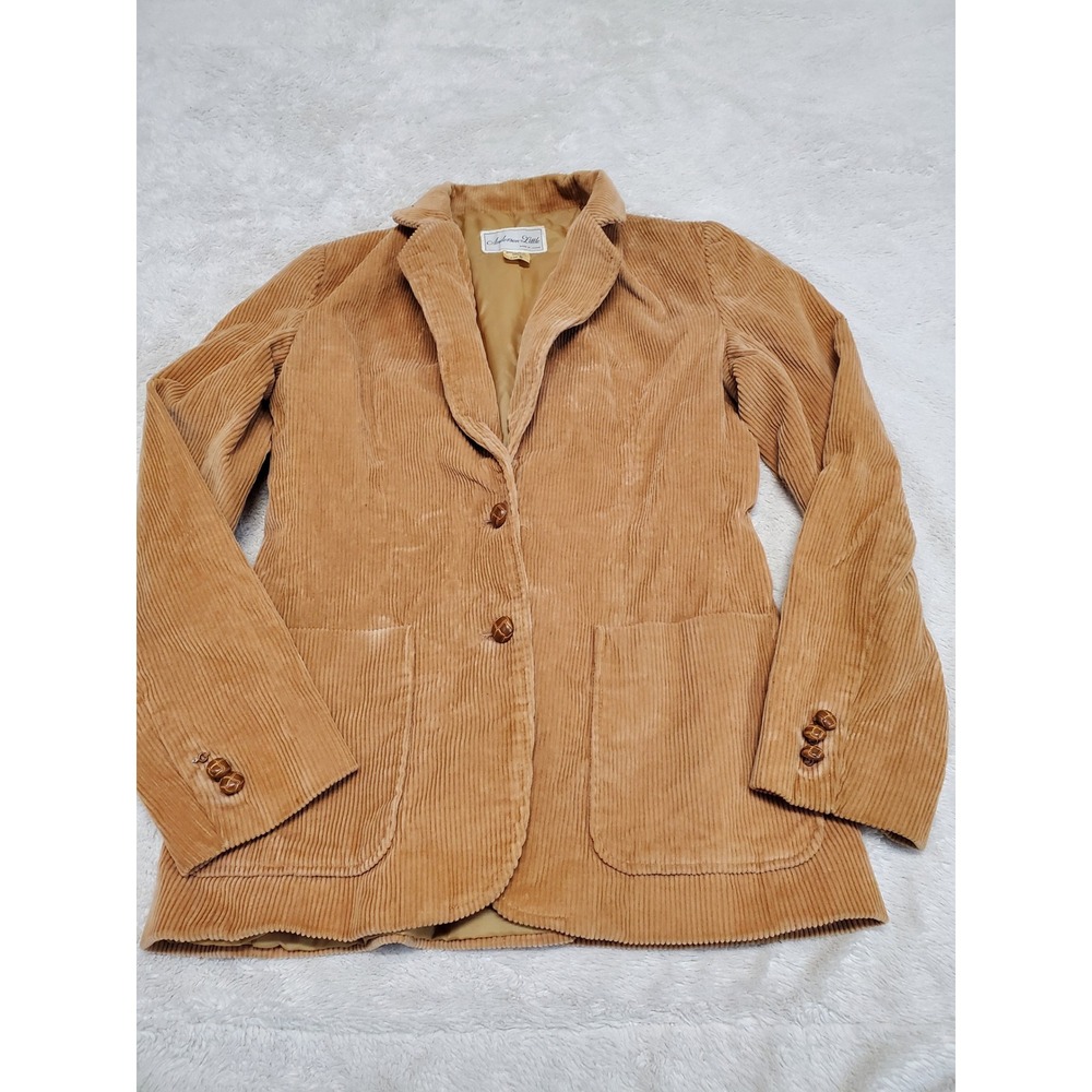 Vintage Tan Corduroy Jacket Blazer Women Small Boho Chic Retro Classic Festival - Picture 1 of 10